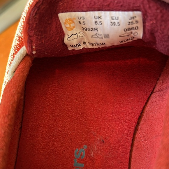 Timberland Earthkeepers Casio Bay boat shoes women’s size 8.5 Red New in Box - Picture 6 of 7